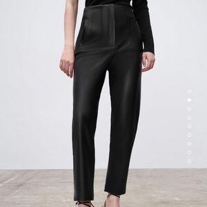 Zara High Waisted Vegan Leather Pants